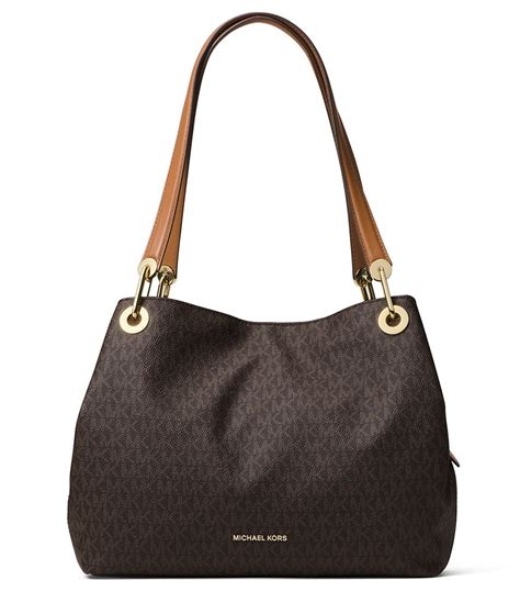 michael kors raven large shoulder tote racing|mk raven shoulder bag.